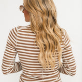 Good Good Stripe Turtleneck | Otter / Tea
