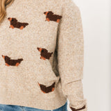 Grey Fuzzy Weenie Dog Sweater | Queen Of Sparkles