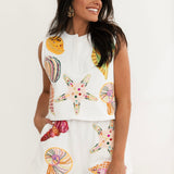 White Multi Shell Tank | Queen Of Sparkles
