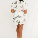 White Cotton Duck Romper | Queen Of Sparkles