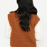 Quilted Button Down Vest | Copper