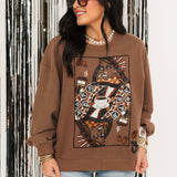 Brown Queen Of Coffee Sweatshirt | Queen Of Sparkles