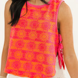 Towel Terry Top | Pink Combo