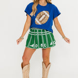 Royal Jeweled Football Tee | Queen Of Sparkles