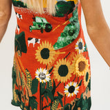 Multi Farm With Knit Sunflowers Tank Dress | Queen Of Sparkles