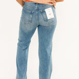 Happi Pintuck Flare Jeans | Med Light Wash