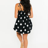 Polka Dot Bubble Mini Dress