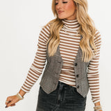 Good Good Stripe Turtleneck | Otter / Tea