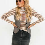 Good Good Stripe Turtleneck | Otter / Tea