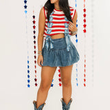 Bubble Mini Skirt | Denim