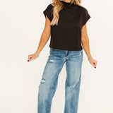 Soft Touch Mock Neck Sweater | Brown