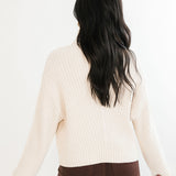 Textured Turtleneck Sweater | Ivory