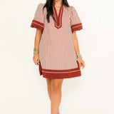 Falling For You Mini Dress | Brick