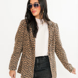 Marlowe Denim Blazer | Leopard