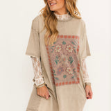 Sheer Long Sleeve | Beige Lace