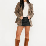 Marlowe Denim Blazer | Leopard