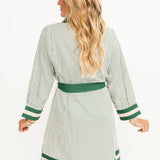 Striped & Chic Mini Dress | Pine