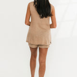 Karli Sweater Shorts | Tan