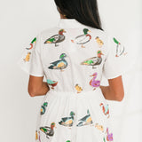 White Cotton Duck Romper | Queen Of Sparkles