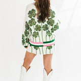 White Green Beaded Shamrock Skirt | Queen Of Sparkles