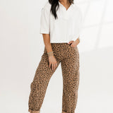 Kortnee Barrel Jeans | Leopard