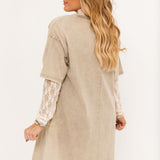 Sheer Long Sleeve | Beige Lace