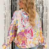 Rainbow Multi Abstract Tiger Sweatshirt | Queen Of Sparkles