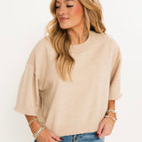 Moonlight Knit Sweater Top | Oatmeal