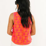 Towel Terry Top | Pink Combo