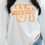 Licensed Grey Plaid UT Volunteers Sweatshirt | Queen Of Sparkles