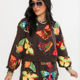 Brown & Neon Butterfly Short | Queen Of Sparkles