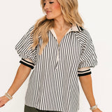 Blake Zip Up Top | Black