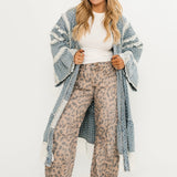 Peace Patched Long Cardigan