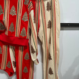 Red & Ivory Striped Christmas Cookie Sweatshirt | Queen Of Sparkles