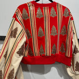 Red & Ivory Striped Christmas Cookie Sweatshirt | Queen Of Sparkles