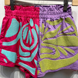 Colorblock Abstract Cotton Short | Queen Of Sparkles
