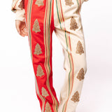 Red & Ivory Striped Christmas Cookie Sweatpant | Queen Of Sparkles