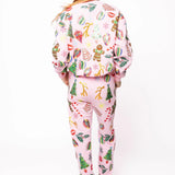 Light Pink Christmas Icons Pant | Queen Of Sparkles