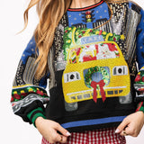 Christmas Taxi NYC Scene Sweatshirt