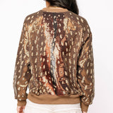 Brown Deer Print Sweatshirt | Queen Of Sparkles