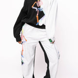 Black & Grey Colorblock Multi Skeleton Sweatshirt | Queen Of Sparkles