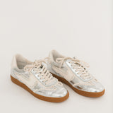 Notice Lace Sneakers | Silver Distressed Leather