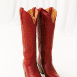 High Cotton Leather Boot | Red