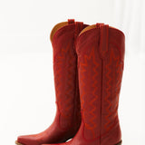 High Cotton Leather Boot | Red