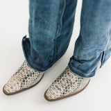 Shabby Leather Boot | Blue