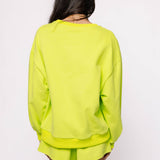 Lime Green Queen Card Logo Sweatshirt | Queen Of Sparkles