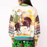 Multi Vintage Cowboy Santa Sweatshirt | Queen Of Sparkles