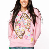 Pink Candyland Logo Sweatshirt | Queen Of Sparkles