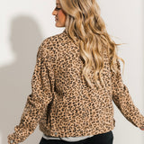 Kortnee Denim Jacket | Leopard