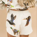 Ivory Flying Ducks Short | Queen Of Sparkles
